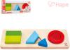 Hape DŘEVO Baby puzzle vkládací geometrické tvary set 6 dílků oboustranné