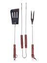HAPPY GREEN Nářadí grilovací Cr, dřev.ruk., sada 3díl.
