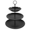 Hit Etažér třípatrový porcelánový 26x34 cm černá
