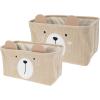 Homestyling Dětský úložný koš na prádlo i hračky kvádr sada 2 ks béžová