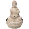 Homestyling Fontána pokojová s LED osvětlením 29 cm Budha béžová