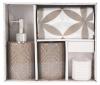 Homestyling Koupelnové doplňky sada 3 ks hnědá