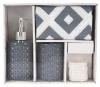 Homestyling Koupelnové doplňky sada 3 ks šedá Homestyling Koupelnové doplňky sada 3 ks šedá