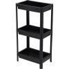 Homestyling Plastový regál 3patrový 71 cm černá