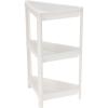 Homestyling Plastový regál 3patrový rohový 71 cm bílá
