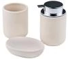 Homestyling Sada koupelnových doplňků HOMESTYLING 3 ks krémová Homestyling Sada koupelnových doplňků HOMESTYLING 3 ks krémová