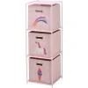 Homestyling Skříňka se 3 boxy dětská růžová Homestyling Skříňka se 3 boxy dětská růžová
