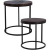 Homestyling Stolek odkládací kulatý sada 2 ks pr. 38 / 43 cm