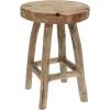 Homestyling Stolička dřevěná 42 cm teak Homestyling Stolička dřevěná 42 cm teak