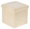 Homestyling Taburet s úložným prostorem 38 cm krémová