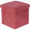 Homestyling Taburet s úložným prostorem 38 x 38 x 38 cm růžová