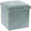 Homestyling Taburet s úložným prostorem 38 x 38 x 38 cm zelená