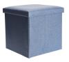Homestyling Taburet s úložným prostorem 38x38cm modrá