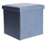 Homestyling Taburet s úložným prostorem 38x38cm modrá Homestyling Taburet s úložným prostorem 38x38cm modrá