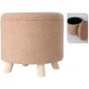 Homestyling Taburet s úložným prostorem TEDDY 40 cm béžová Homestyling Taburet s úložným prostorem TEDDY 40 cm béžová