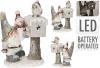 Homestyling Vánoční dekorace skřítek s LED osvětlením 33 x 47 cm 2ASS