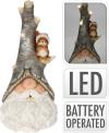 Homestyling Vánoční dekorace skřítek s LED osvětlením 57 cm