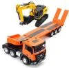 IQ models HN319 oranžový RC tahač s přívěsem a RC bagr IQ models HN319 oranžový RC tahač s přívěsem a RC bagr