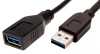 Kabel ROLINE USB 3.0 A-A M/F 0,8m, prodlužovací, černý