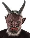 KARNEVAL Maska čert Belzebub s vlasy a vousy (karnevalový doplněk)