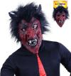 KARNEVAL Maska čert s vlasy (karnevalový doplněk)