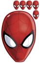 KARNEVAL Maska Spiderman 23cm set 6ks (karnevalový doplněk)
