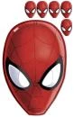 KARNEVAL Maska Spiderman 23cm set 6ks (karnevalový doplněk)