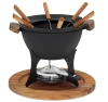 Kela Fondue set COUNTRY 11-dílný litina / dřevo