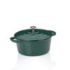 Kela Pekáč litinový s poklicí Calido kulatý smaragdově zelená 24x12 cm 3,8l