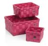 Kela Sada košíků plast malinová červená 3 ks