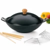 Kela KL-77943 Wok litinový 36 cm s příslušenstvím sada 5 ks
