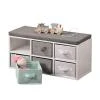 KESPER 17729 Lavice s šesti látkovými boxy, 38 x 68 x 29,5 cm, bílá/šedá/modrá KESPER 17729 Lavice s šesti látkovými boxy, 38 x 68 x 29,5 cm, bílá/šedá/modrá