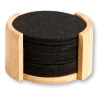 KESPER Podtácky bambus/plsť černé, 12 ks, ø 10 cm KESPER Podtácky bambus/plsť černé, 12 ks, ø 10 cm