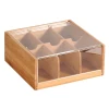 KESPER Organizér na čaje 6 přihrádek 22 x 21 x 9,5 cm bambus/plast KESPER Organizér na čaje 6 přihrádek 22 x 21 x 9,5 cm bambus/plast