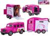 Kids globe Horses auto Land Rover set s přívěsem a koňmi růžový PB kov Kids globe Horses auto Land Rover set s přívěsem a koňmi růžový PB kov