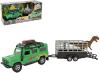 Kids globe Traffic auto Land Rover set s přívěsem a dinosaurem PB kov
