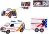 Kids globe Traffic auto VW Transporter ambulance set s přívěsem PB kov