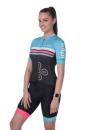 Kilpi CORRIDOR-W světle modrý cyklistický dres + Kilpi MURIA-W černé cyklistické kraťasy Kilpi CORRIDOR-W světle modrý cyklistický dres + Kilpi MURIA-W černé cyklistické kraťasy