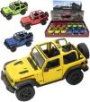 Kinsmart Auto 1:34 Jeep Wrangler otevřená střecha 2018 kov PB 12cm 4 barvy