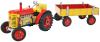 Kovap Traktor Zetor retro model 1:25 plechový Červený na klíček Kov 0395