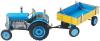 Kovap Traktor Zetor retro model 1:25 plechový Modrý na klíček Kov 0395