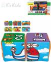 Ks Kids Baby soft kostky textilní 2ks autíčka počítání na baterie Zvuk
