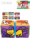 Ks Kids Baby soft kostky textilní 2ks zvířátka počítání na baterie Zvuk