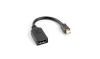 LANBERG adaptér mini DisplayPort 1.1 na Displayport, M/F, kabel 20cm, černý LANBERG adaptér mini DisplayPort 1.1 na Displayport, M/F, kabel 20cm, černý