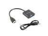 Lanberg Adaptér HDMI (M) na VGA (F) + Minijack 3.5mm (F) kabel 20cm Lanberg Adaptér HDMI (M) na VGA (F) + Minijack 3.5mm (F) kabel 20cm