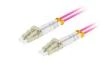 Lanberg Optický patch cord MM LC/UPC-LC/UPC duplex 1m LSZH OM4 50/125 průměr 3mm, barva magenta Lanberg Optický patch cord MM LC/UPC-LC/UPC duplex 1m LSZH OM4 50/125 průměr 3mm, barva magenta