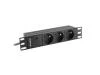Lanberg POWER DISTRIBUTION UNIT (PDU) 10[34] LANBERG 1U 16A 2M 3X FRENCH OUTLETS BLACK