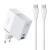 Ldnio Nástěnná nabíječka A2620C USB, USB-C 65W + kabel USB-C - USB-C