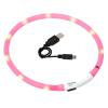 LED obojek dobíjecí Karlie, růžová 35 cm