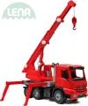 Lena Auto jeřáb Mercedes Arocs 70cm funkční červený plast Lena Auto jeřáb Mercedes Arocs 70cm funkční červený plast